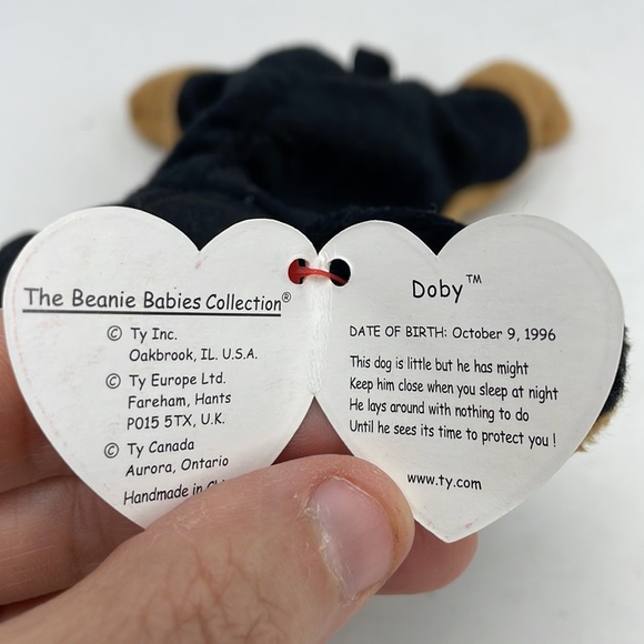 Vintage 1996 Ty Beanie Baby Doby Doberman Date of Birth October 9, 1996 - Picture 10 of 10